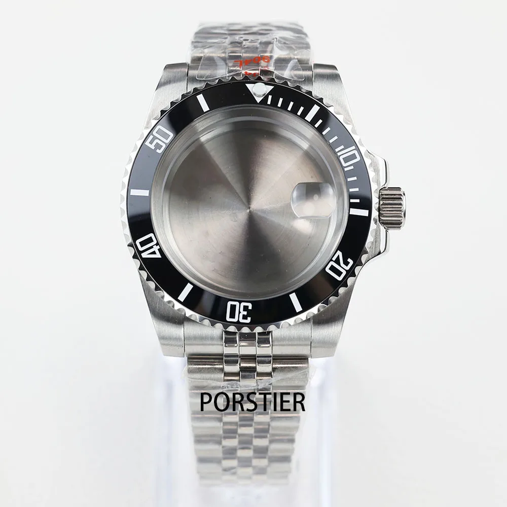 40mm Watch Case 904L Stainless steel Jubilee bracelet Sapphire Glass for Seiko NH34 NH35 /36 Movement GMT Yacht-Master Cases image 3