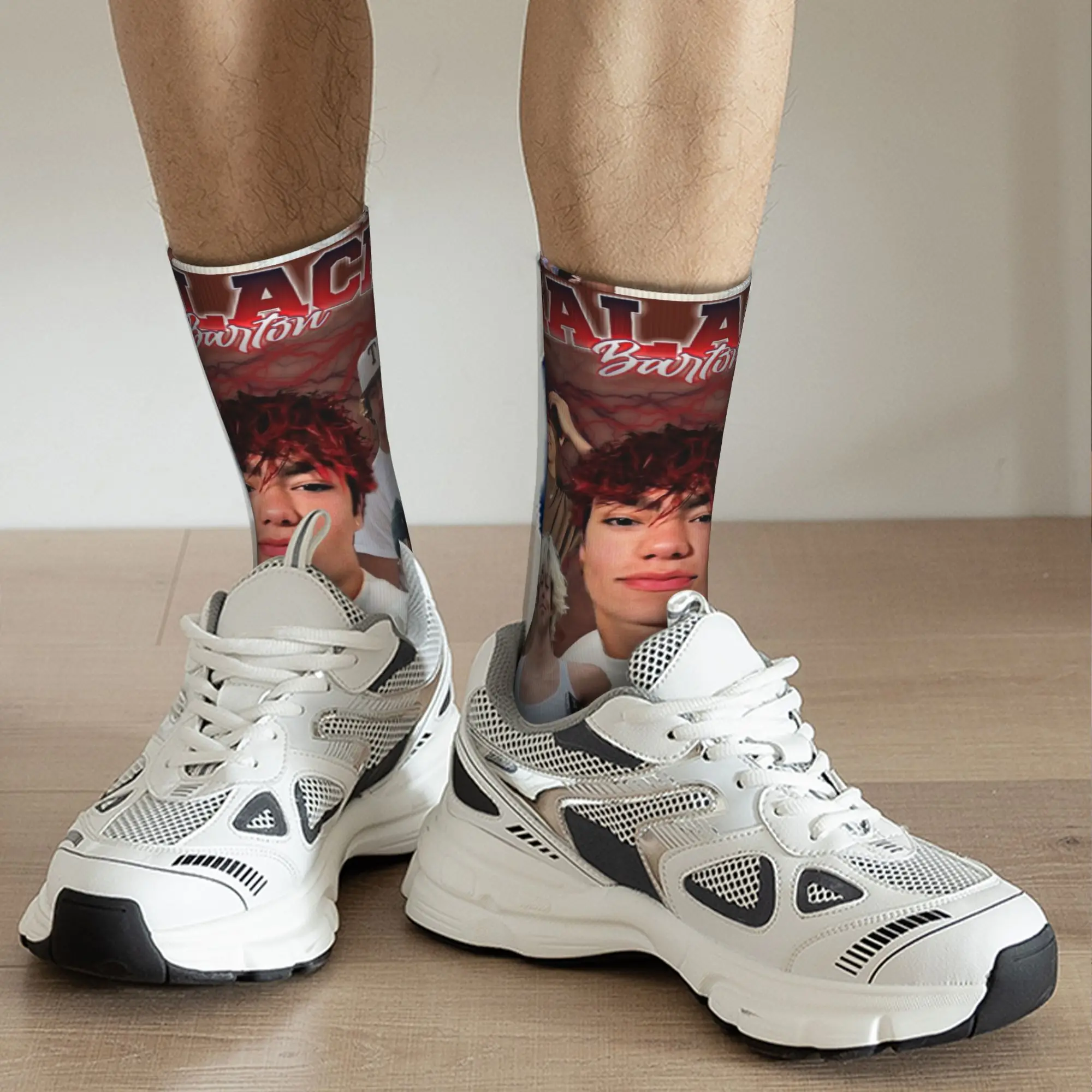 Feliz engraçado meias masculinas casuais malachi barton retro meia poliéster esporte meias femininas primavera verão outono inverno,