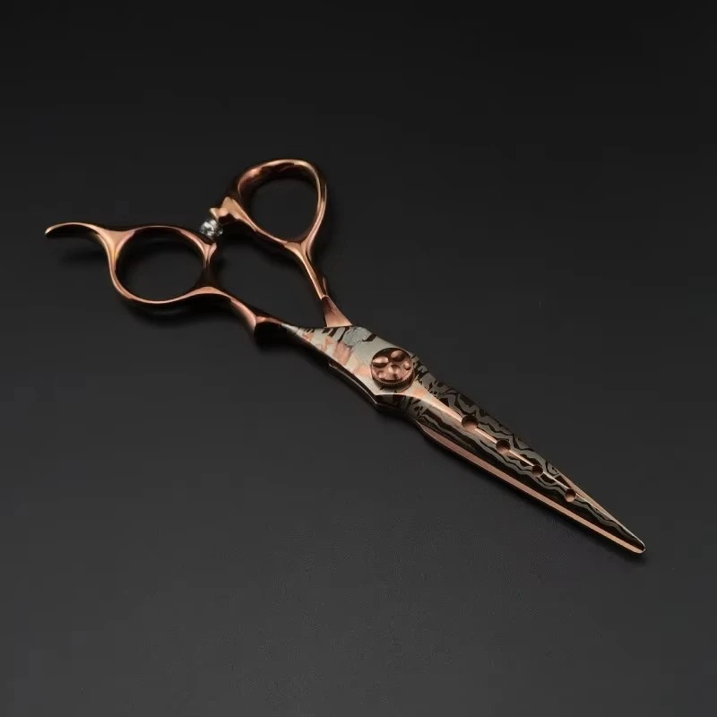 Professional Left Hand Barber Scissors，Set of 6 Inches Hairdressing Scissors，Hitachi 440C Steel Barbershop Accessories 5