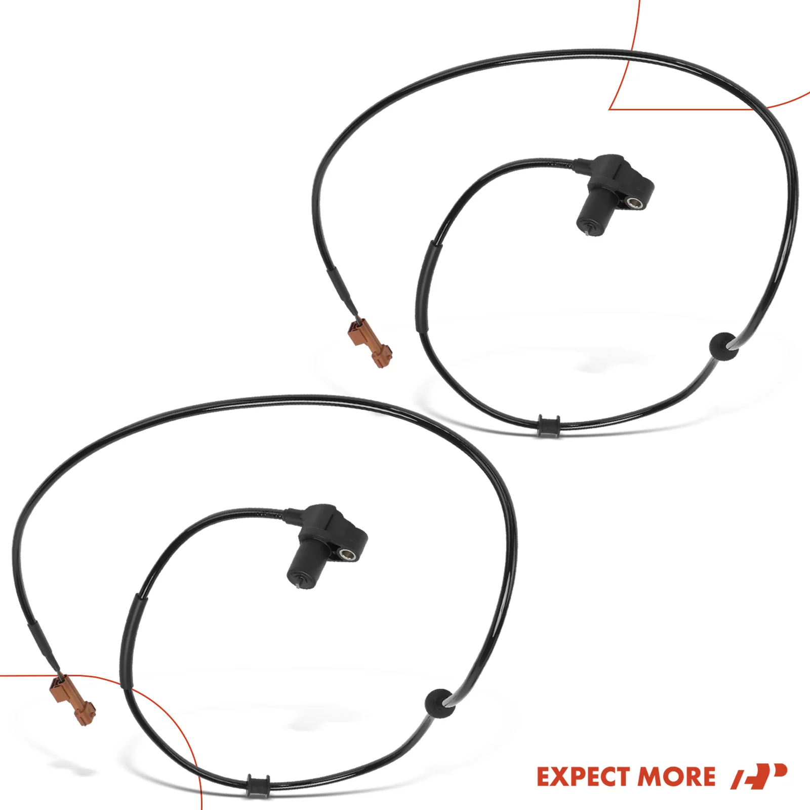 A-Premium 2Pcs Front Driver & Passenger Side ABS Wheel Speed Sensor for Saab 9-3 1999-2003
