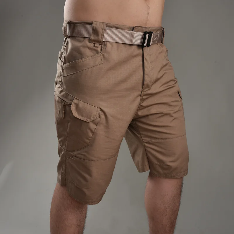 Pantalones cortos tácticos IX7 para exteriores, Shorts Cargo con múltiples bolsillos, entrenamiento al aire libre, senderismo, Verano