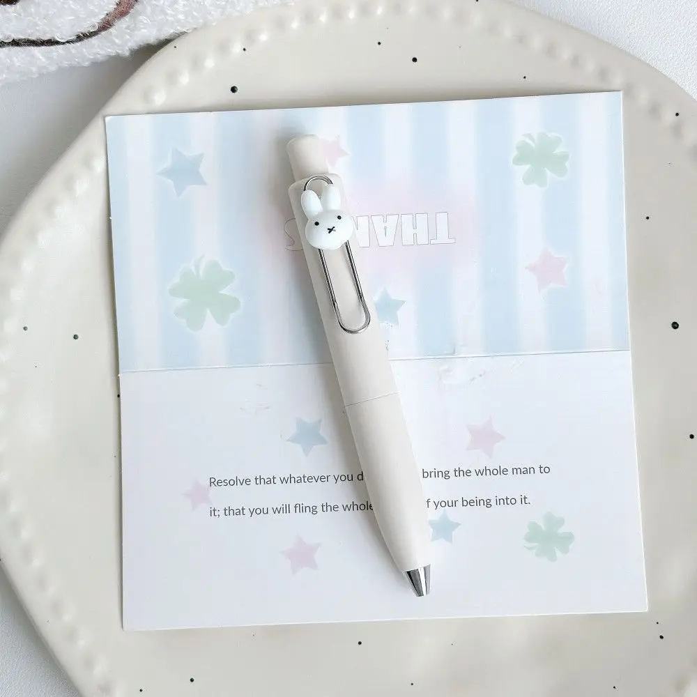 Miffy Mini Chubby Pocket Gelstift, Einziehbarer Schnelltrocknender 0,5mm Neutralstift, Niedlicher Ästhetischer Schülerstift für Prüfungsvorbereitung – Detail 6