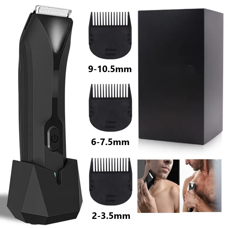 

Electric Body Hair Trimmer for Men Balls Shaver Clipper Male Sensitive Private Parts Razor Sex Face Cut With Base Rechargeable