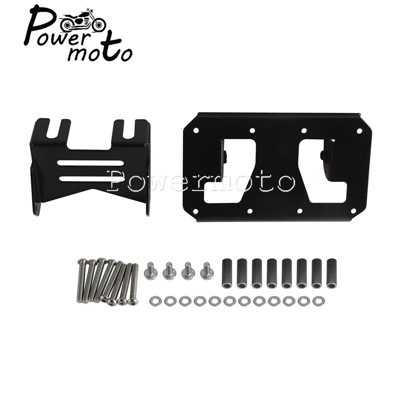 For Harley Softail Fat Bob FXFB 114 FXFBS Motorcycle For BAJA LP4 Light Headlamp Holder Steel Dual Headlight Bracket Combo Kit