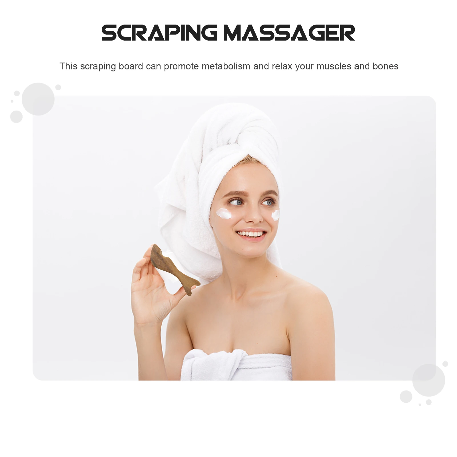 

2pcs Fragrant Wood Massage Board Durable Wooden Scraping Tool for Face Body Care Lightweight Portable Sand Scraping Plate