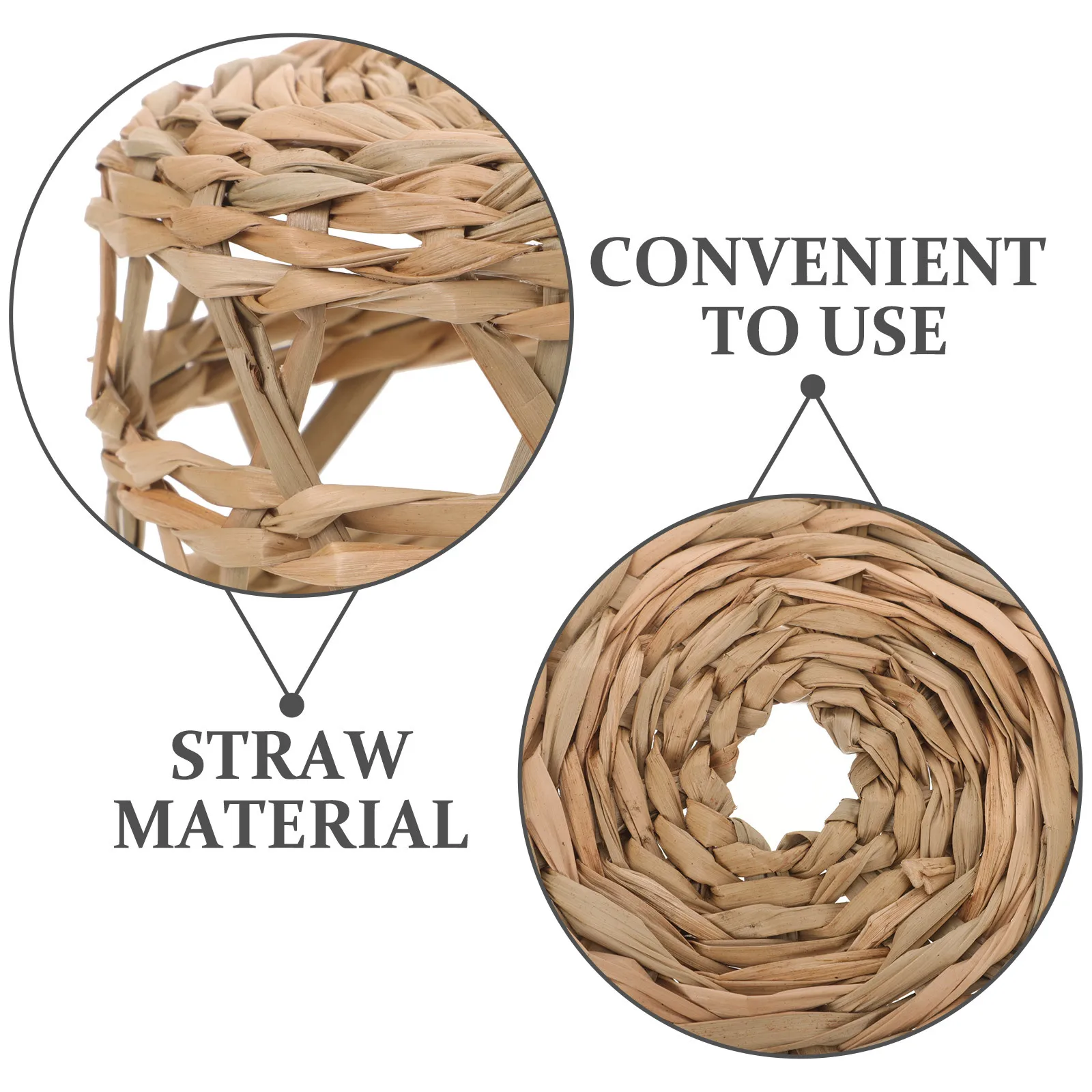 

Rustic Straw Woven Lampshade Simple Stable Design Eye Protection Versatile Use for Ceiling Pendant Hanging Lamps Home Decoration