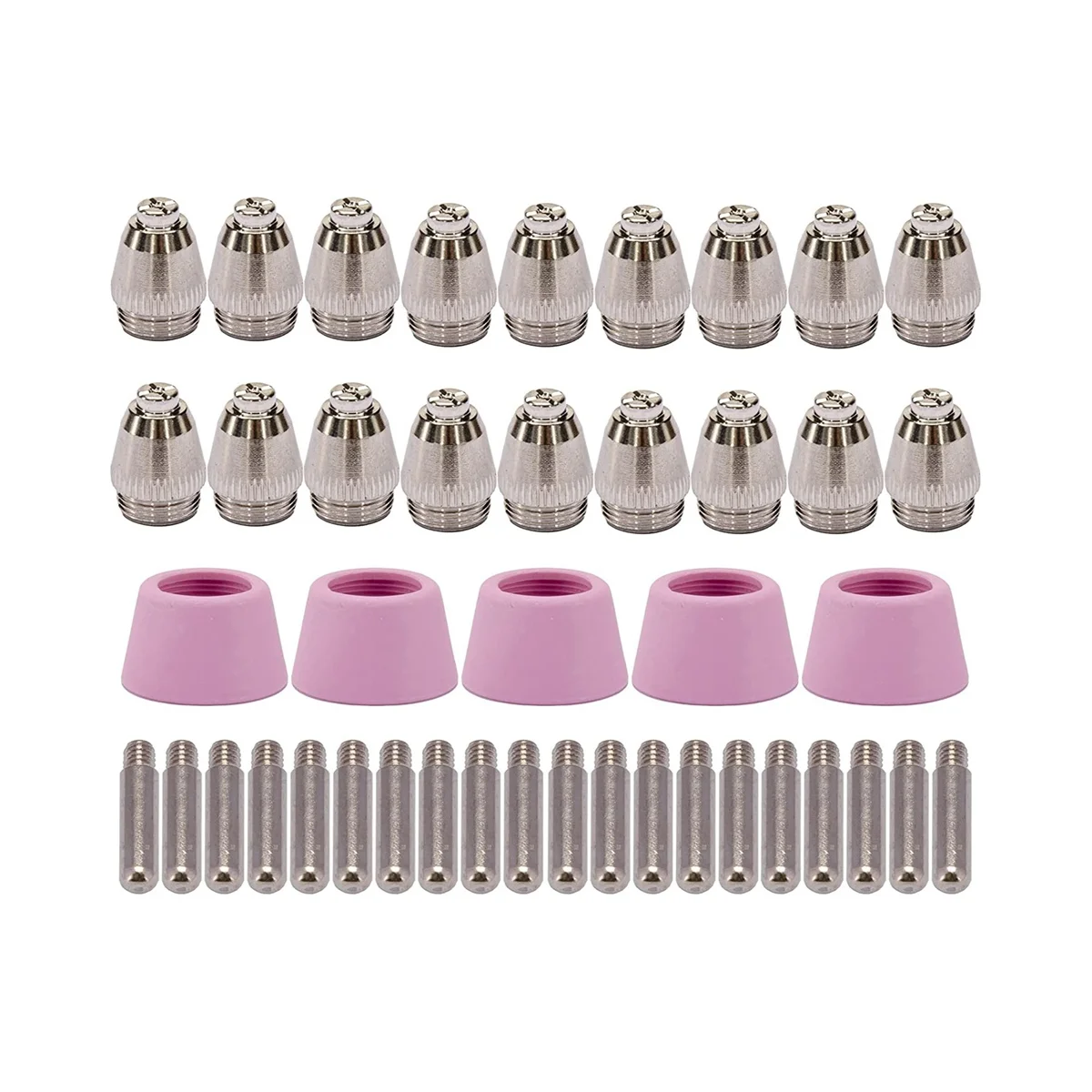 

45PK Plasma Cutter Torch Consumables Electrode Nozzles Cups Kit for AG-60 SG-55 WSD-60 Fit CUT-60 LGK-60 Plasma Cutter