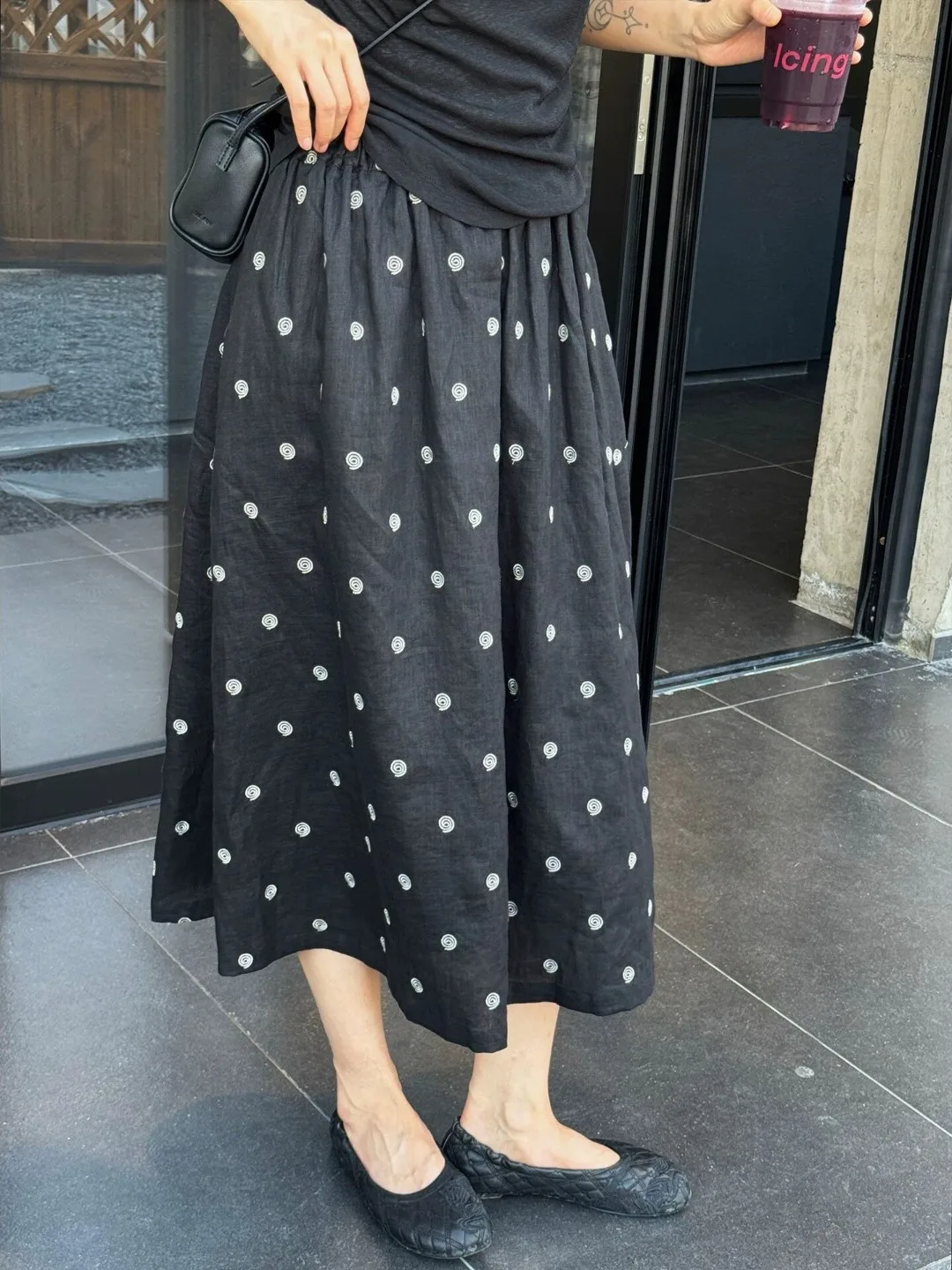 

Authentic New Chinese Retro Abstract Print Halter Sleep Dress Women's plus Size Summer High Waist A-Line Skirt Cotton Gown