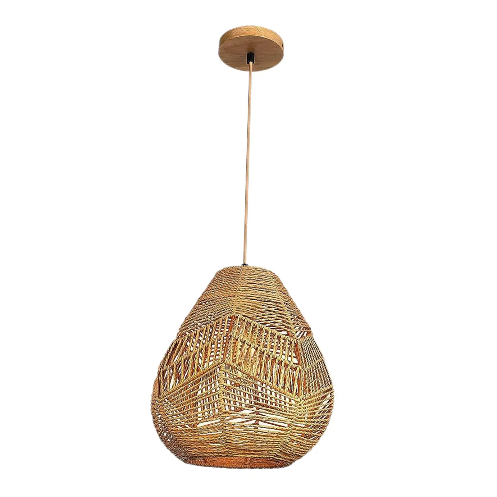 

Rattan Woven Pendant Light Cover Retro Rattan Woven Pendant Light Cover for Hotel Wall Sconces Light Fixture Shop Lamp Holder
