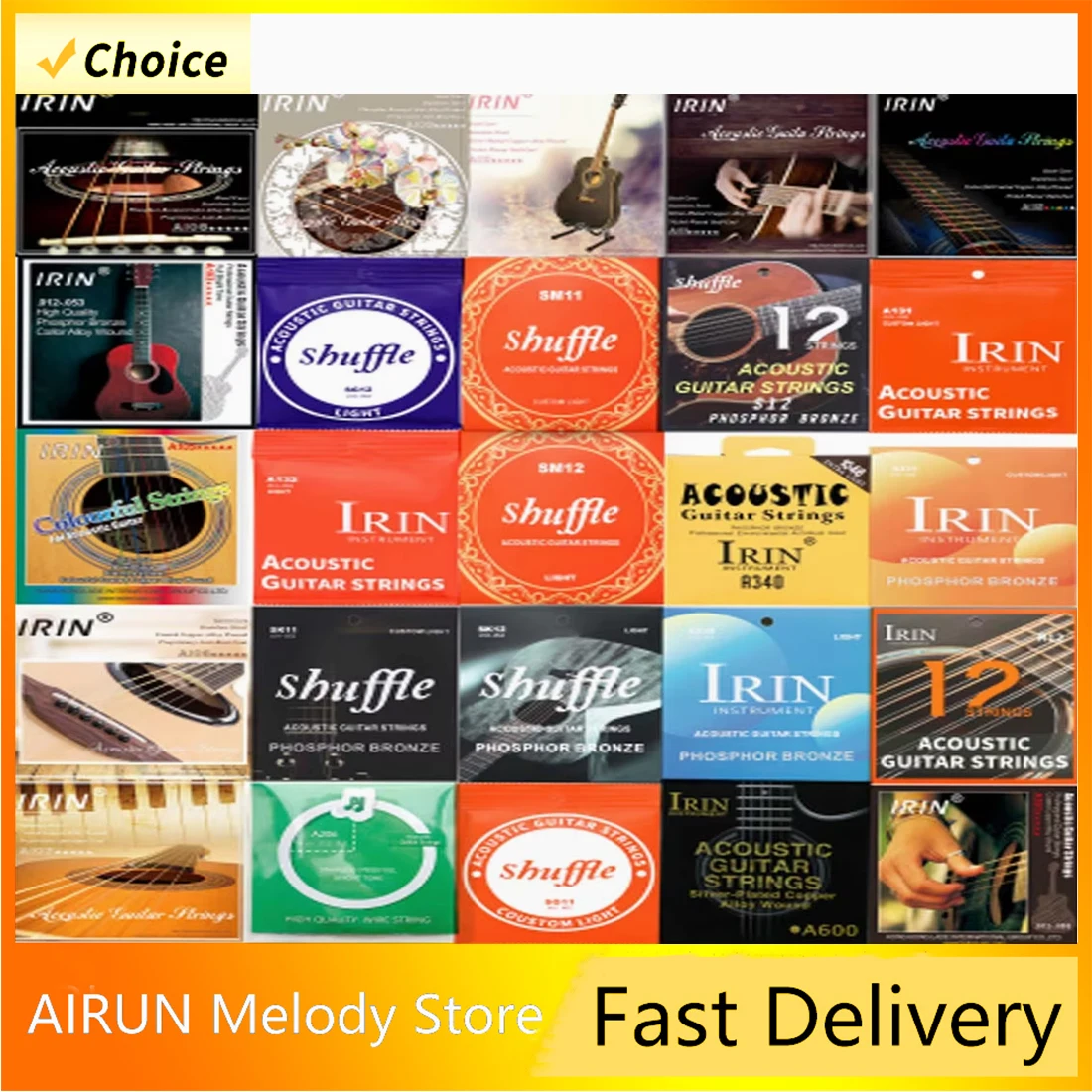 

IRIN Folk Acoustic Guitar Strings Set of six Coated Phosphorus and Bronze String Anti-rust Accessories Acoustic Guitar Strings