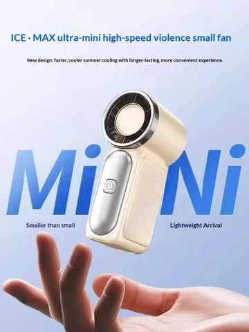 Ventilador Portátil Conveniente e Criativo, Mini Ventilador de Bolso, Leve, Ideal para Viagens, Camping e Atividades ao Ar Livre, com Display Digital