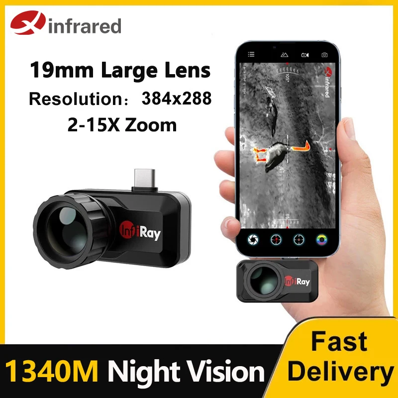 InfiRay Official Xinfrared T3 Infrared Thermal Imager Outdoor Hunting Detector Night Vision Thermal Camera Mobile Phone Type-C