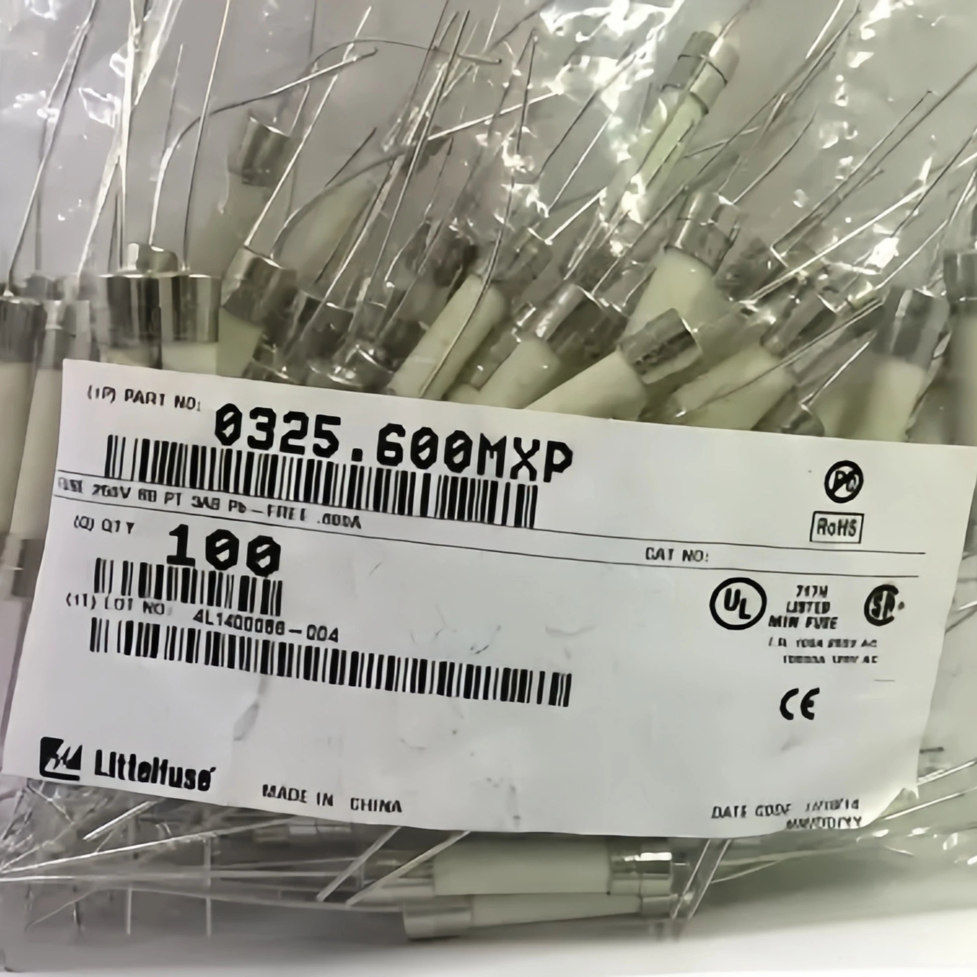 New Original LittelFuse 325 Time Lag Slow Blow ceramic Fuse Tube with pin 6X30 6x32MM 250V 600mA Multimeter Fuse 0325.600MXP 3AG