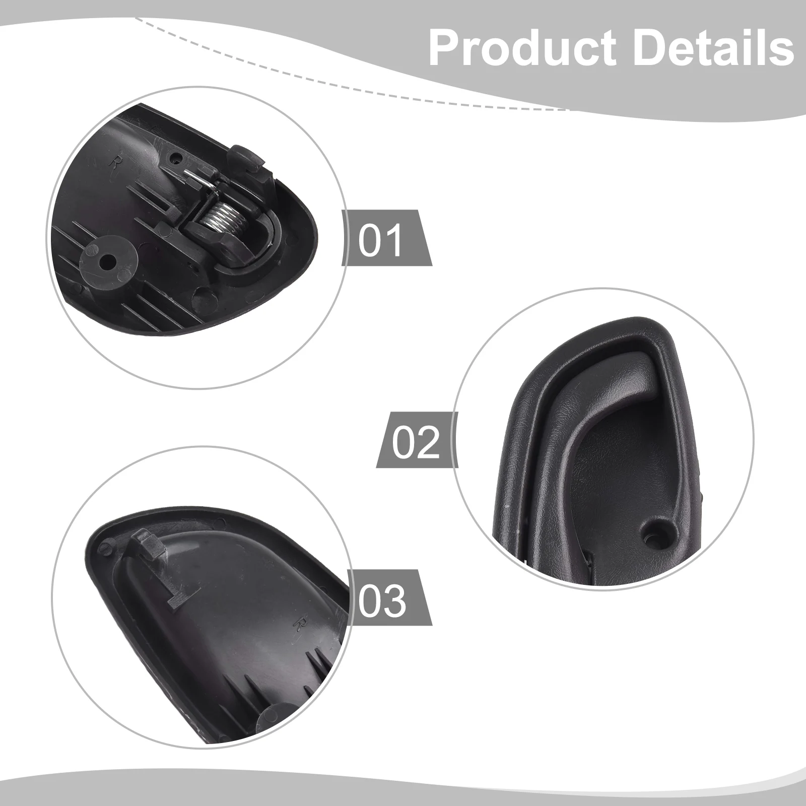 New Practical Useful Interior Door Handle Door Handle Front OR Rear Replacement Right Right Passeng Side 1 Piece 30024123