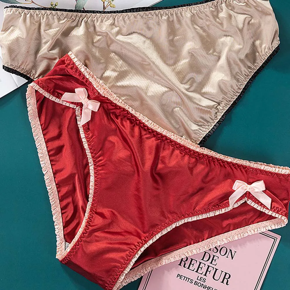 Meisje ademende strik dames effen kleur slips sexy string onderbroek dames slipje