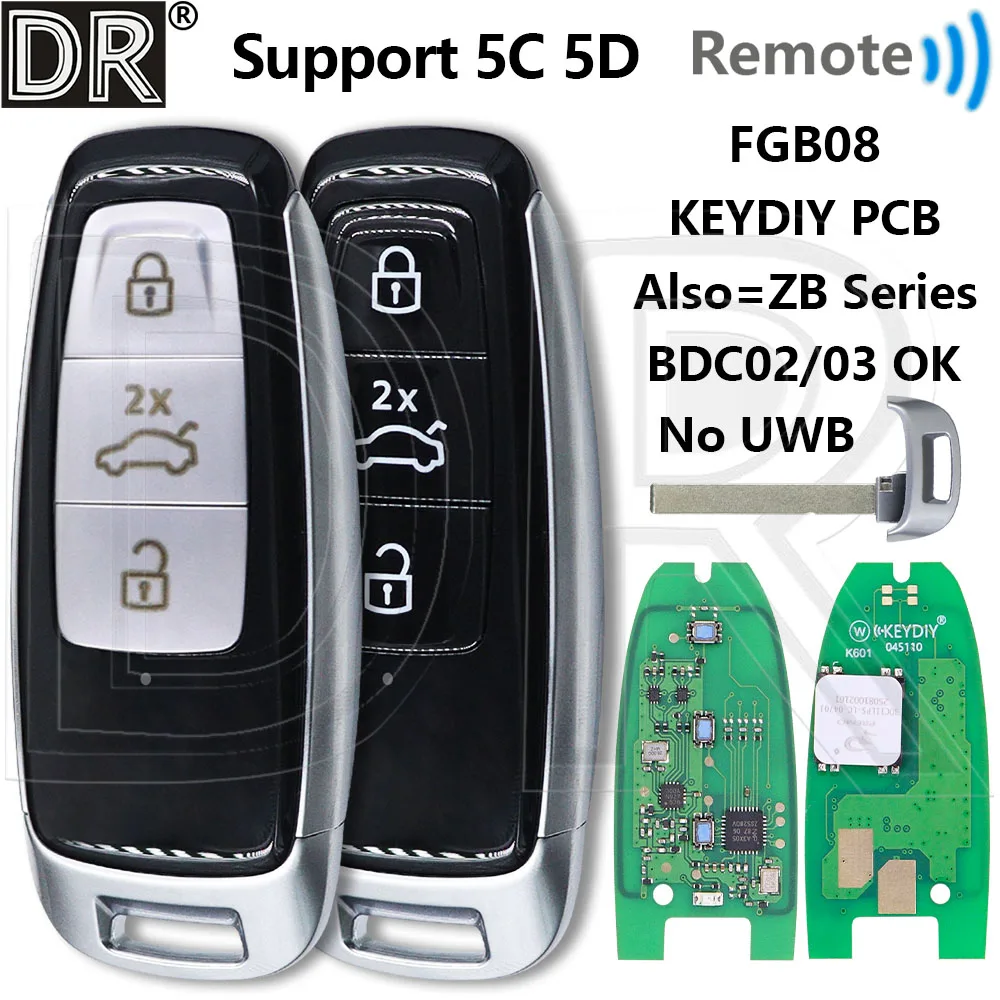 

Great FBG08 Support MQB49/5C 5D No UWB Also Can As ZB Key KEYDIY PCB Car Remote Key Or Shell For Audi BMW Porseche VW Volkswagen