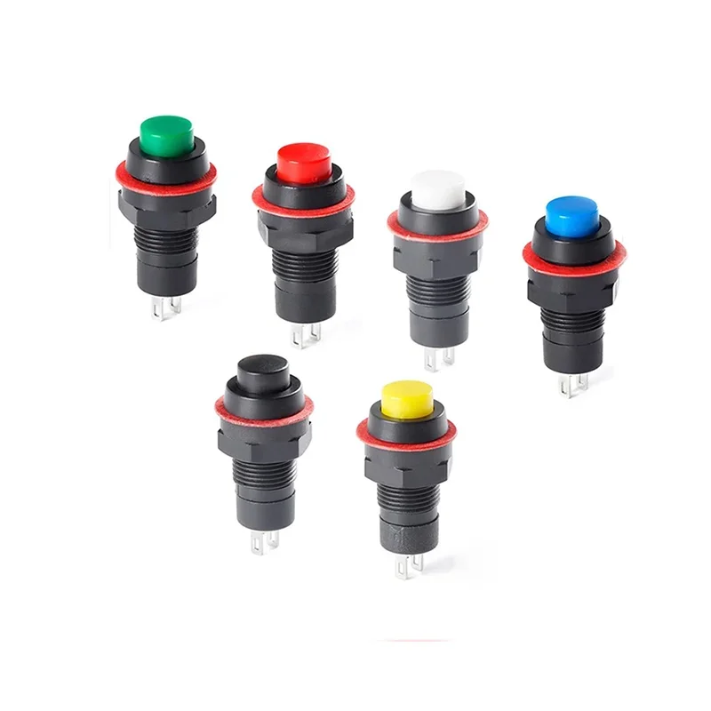 20/100PCS DS-211 DS-213 10mm Round Push Button Switch Miniature Reset Momentary / Self Locking Round Button Switch Miniature