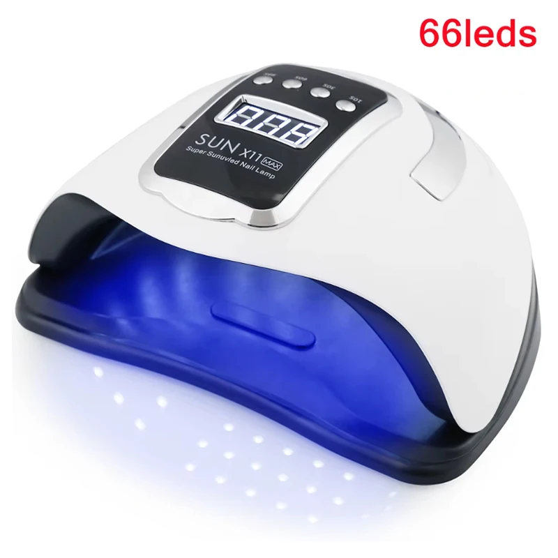 SUN X11 MAX Nail Dryer Machine UV LED Lamp for Nails Gel Polish Curing Lamp with Bottom 30/60/99s Timer LCD Display Manicure