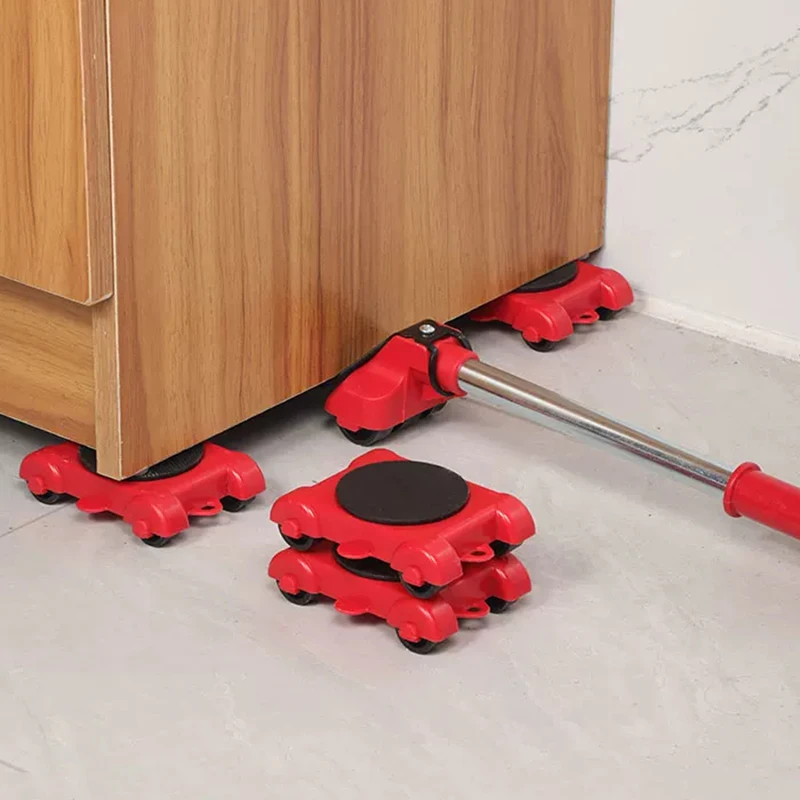 Heavy Duty Furniture Mover Set Multipurpose Roller Sliders for Effortless Lifting & Moving, Hardwood Floor Protector