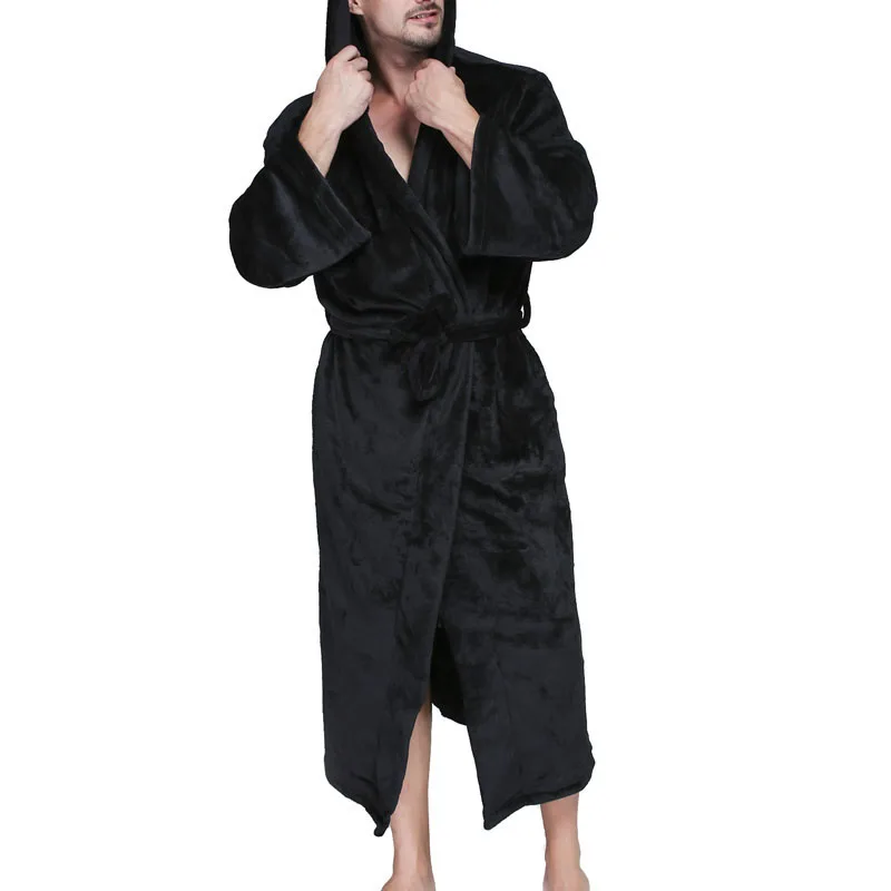 Autumn Winter Men Bathrobe 12XL 8XL 10XL 4XL Bust 150cm Warm Plus Size Sleepwear Pajama