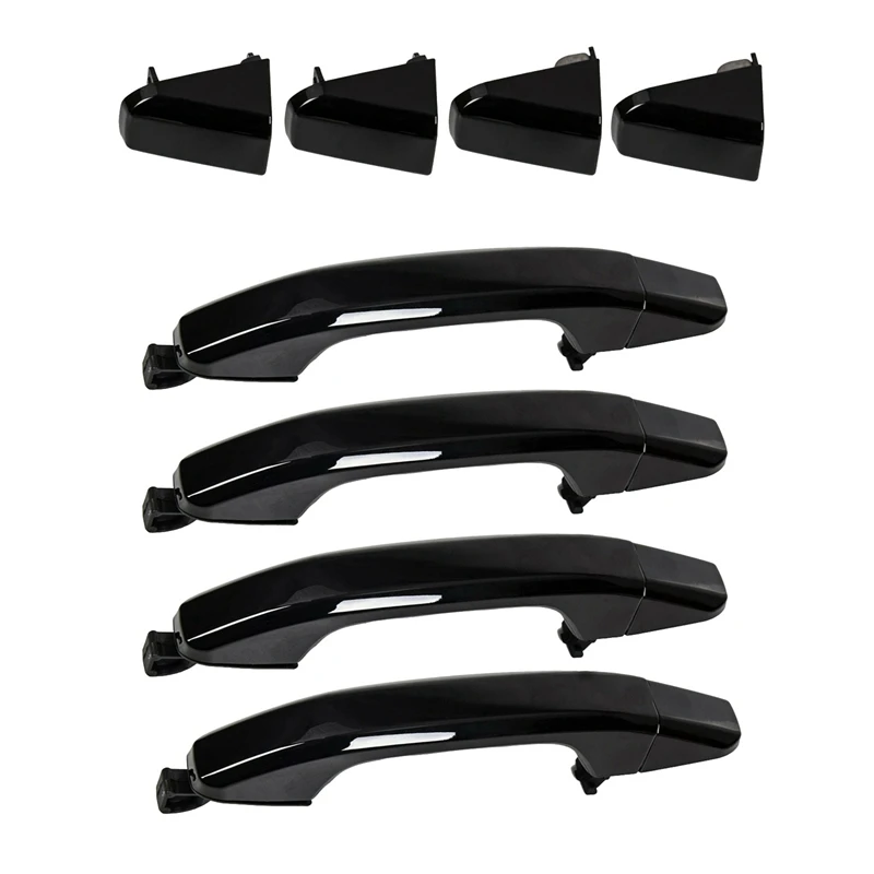 

4Pcs Set Black Painted Door Handles 23236150 84713668 Exterior Door Handles For Silverado Sierra Gloss 2014-2018