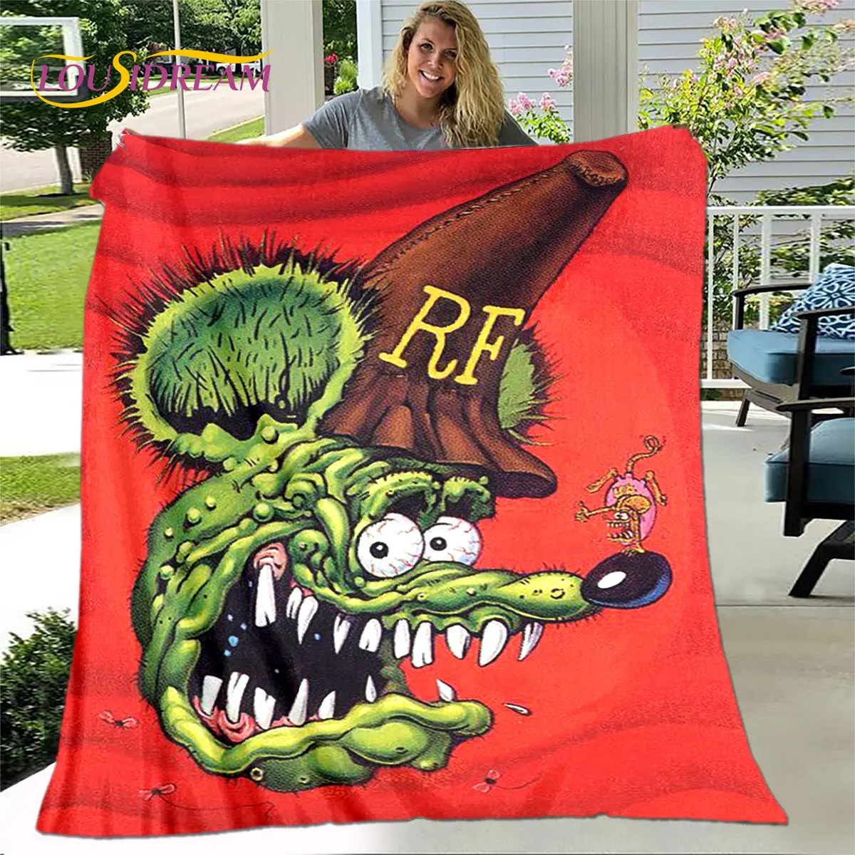 مضحك الفئران Fink الكرتون لينة أفخم بطانية ، الفانيلا بطانية رمي بطانية لغرفة المعيشة غرفة نوم السرير أريكة غطاء نزهة Bettdecke