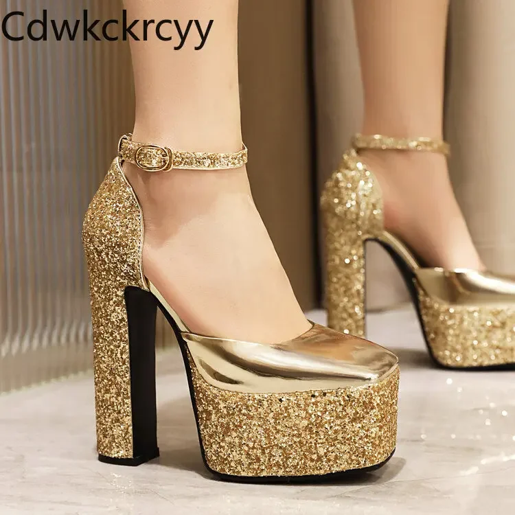 

Spring and autumn new pattern fashion Super-high heel Women's Shoes Sequin sexy banquet high-heeled Women Shoes size 34-43