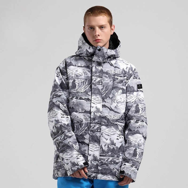 

Ski Clothing Men's Top Outdoor Equipment Waterproof Veneer Double Board Adult Warm Jacket Windproof Snow Clothing