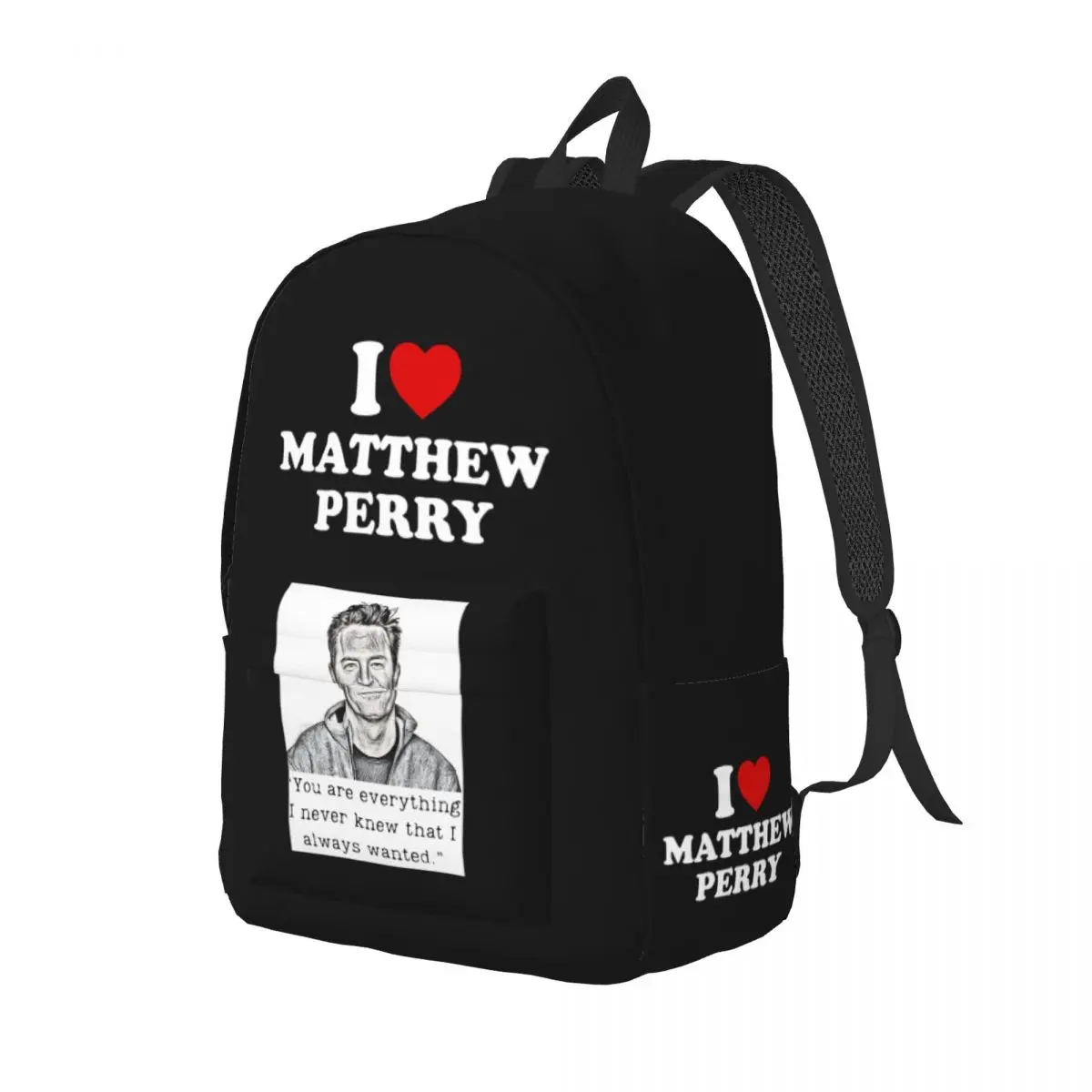 Matthew Perry Backpack Student Friends Lightweight Backpacks Polyester Casual School Bags Trekking Colorful Rucksack