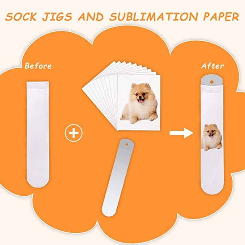 5 Pairs/set Blank White Sublimation Socks Blank Socks Dye Sublimation Sock Dropship