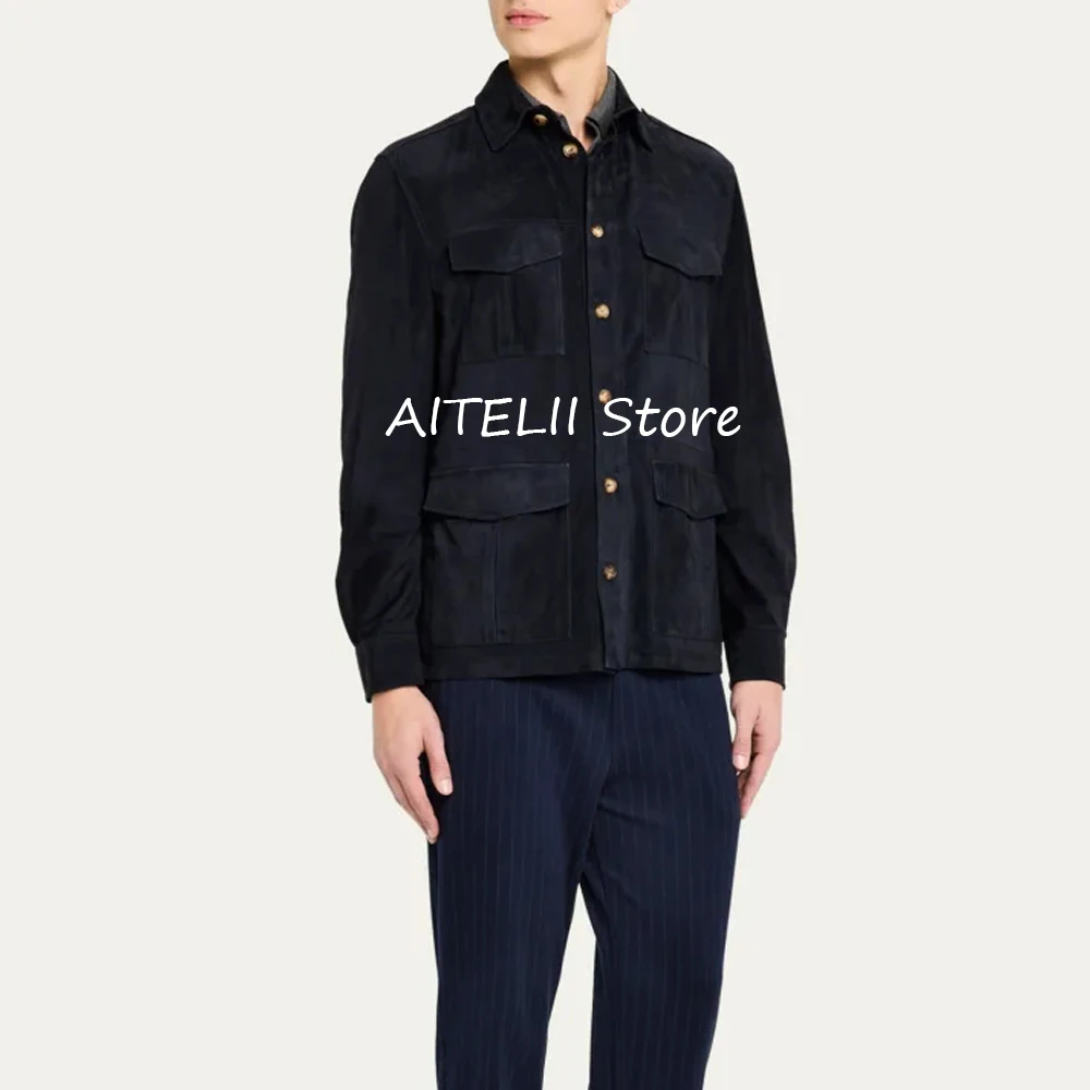 

Men's Suede Jacket Evening Jackets for Suit Formal Jackets Man Advanced Outer New in Suits & Blazers Luxury Coat Male Coats Mens