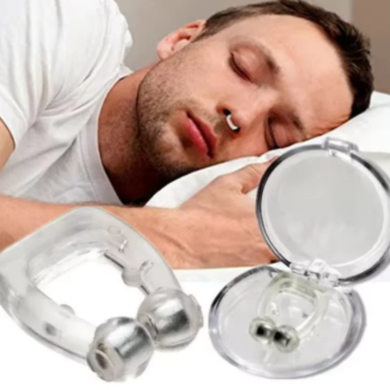 1/3/5/10pcs Silicone Anti Snoring Device Nose Clip Magnetic Sleep Tray Sleeping Aid Improve Sleeping Easy Breathe Apnea Guard