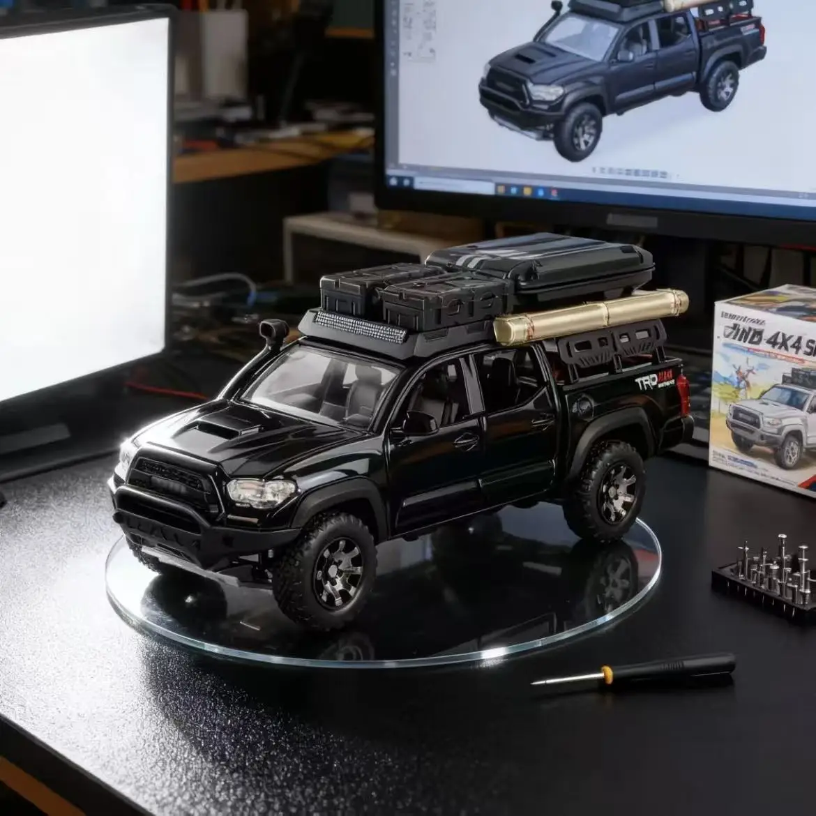 

1:32 Scale Tacoma Travel Version High Texture Alloy Off-Road Vehicle Model Simulation Diecast Toy Gift For Kids Collection