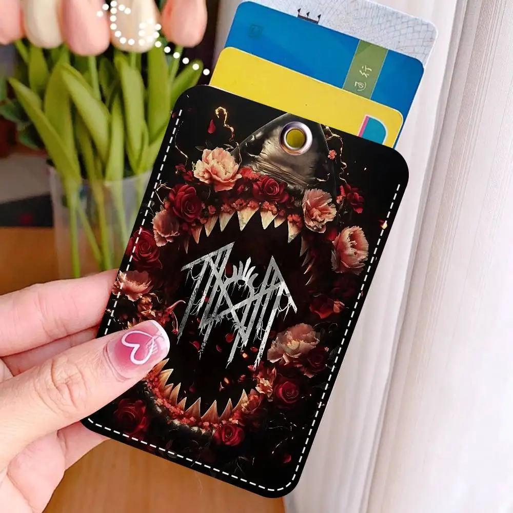 النوم روك باند T-Token حاملي بطاقات طالب بطاقة الهوية الغطاء الواقي حالات طالب الحرم الجامعي بطاقات الوصول مفتاح سلسلة مكافحة خسر #4