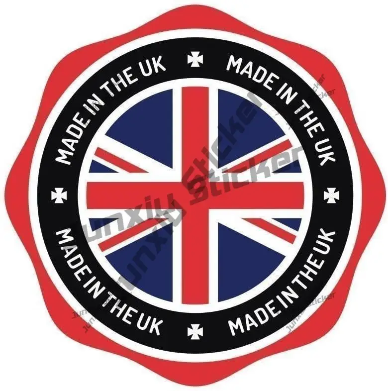 Made in The UK Vinyl Sticker Motorcycle Stickers Custom The United Kingdom Sticker Britain Decal Guitar Accessories Glue Sticker