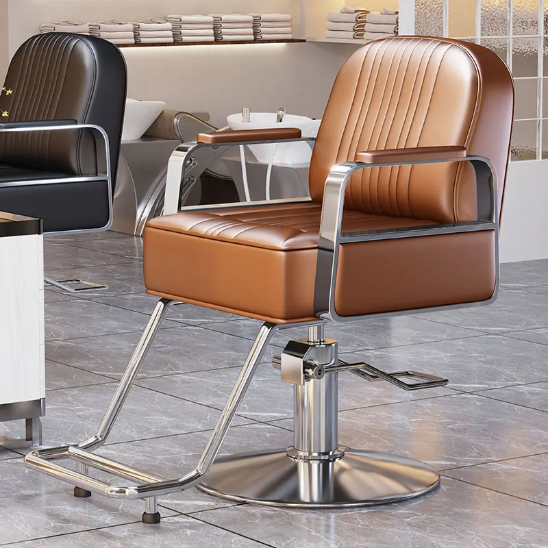 Luxury Makeup Barber Chair Cosmetic Swivel Shampoo Barber Chair Hair Salon Cadeira De Barbeiro Profissional Commercial Furniture