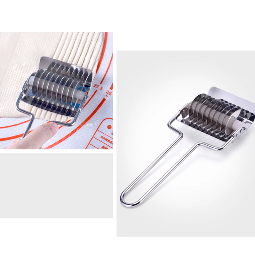 

Noodle Pasta Maker Stainless Steel Kitchen Tools Dough Machine Multifunctional 9 Rollers Uniform Size Easy Clean