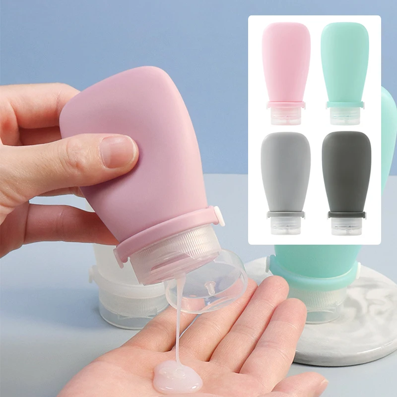 30/60/90ml Portable Silicone Travel Refillable Bottle Shampoo Body Wash Emulsion Bottle Outdoor Travel Container Accessories