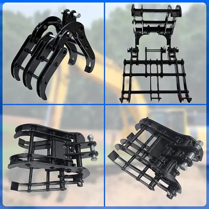 Mechanical Clamp Log Grapple Wood Log Grabber For Mini Excavator
