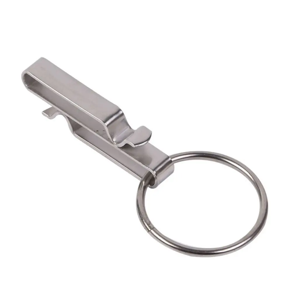 

Non Rusting Men's Keychain Double Sided Clip Resilient Key Ring Easy To Access Useful Waist Belt Buckle Creative Gifts
