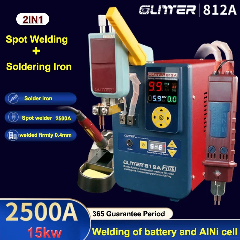 

15KW 812A Spot Welding Machine 110-240V Solder iron Spot Welder Multifunctional Alumin To Nickel Hand-held Welding Touch Welding
