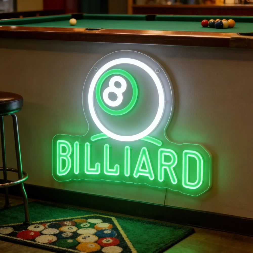 8 Billiard Neon Lig…