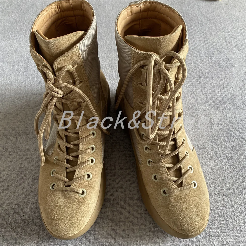 Black Street Handmade Quality Suede Real Leather Comfortable High Street new Season Boots