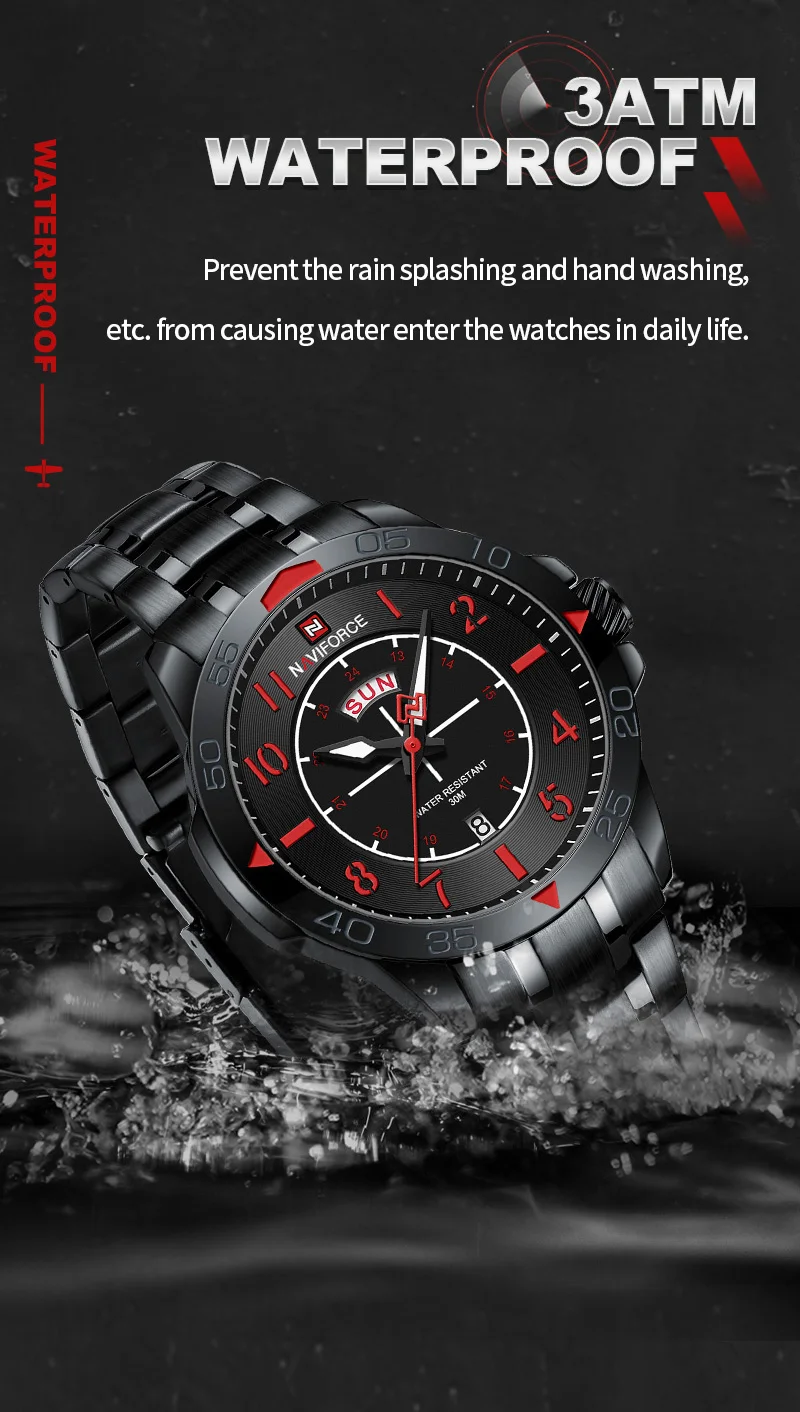 NAVIFORCE 2024 Fashion Watches for Men Casual Sport Multifunction Date Waterproof Quartz Wristwatch Male Good Quality Clock Gift