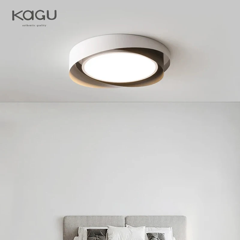 Lustre LED à intensité variable, plafonnier rond moderne pour salon, chambre à coucher, étude, éclairage de Restaurant sans scintillement, économie d'énergie