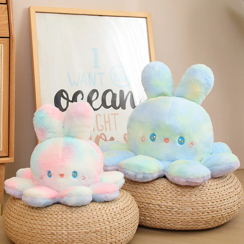 20/35/50CM Double-Sided Rabbit Plush Toy Pillow Cushion Lovely Bedroom Sofa Decor Children's Birthday Surprise Gift Warm Doll