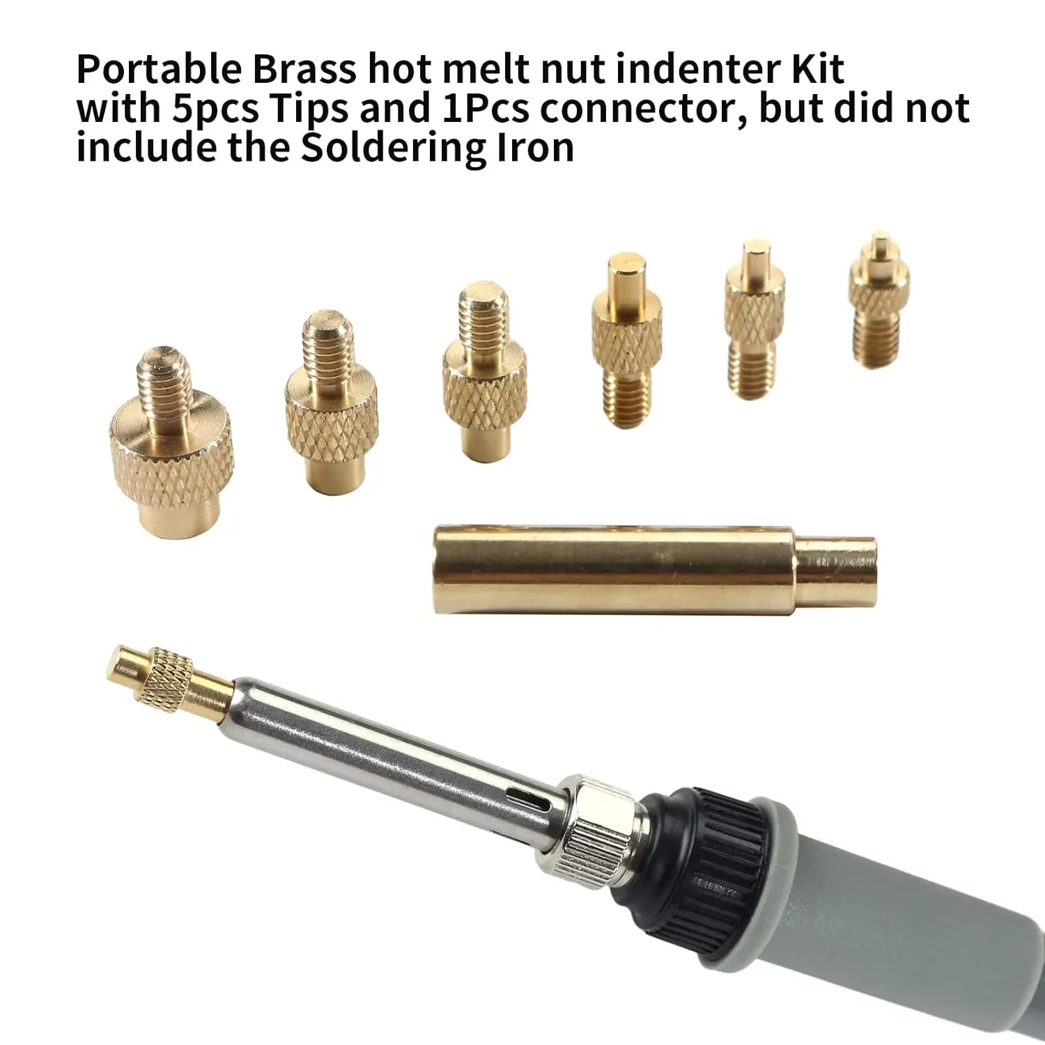 1Set Heat Insert Nut Iron Tip M2 M3 M4 M5 M6 Thread Embedded Kit Heat Insertion Tool for Soldering Iron 3D Printer Accessories