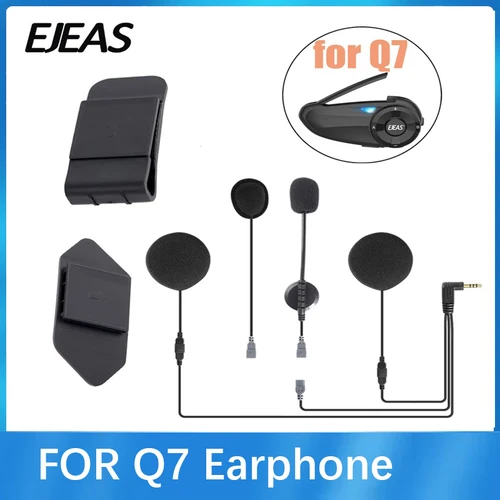 Imagen 1 del producto EJEAS Q7 Clip de montaje, Base de cinta de doble cara 2 en 1, auriculares para casco de motocicleta Quick7, intercomunicador Bluetooth, nuevo estilo