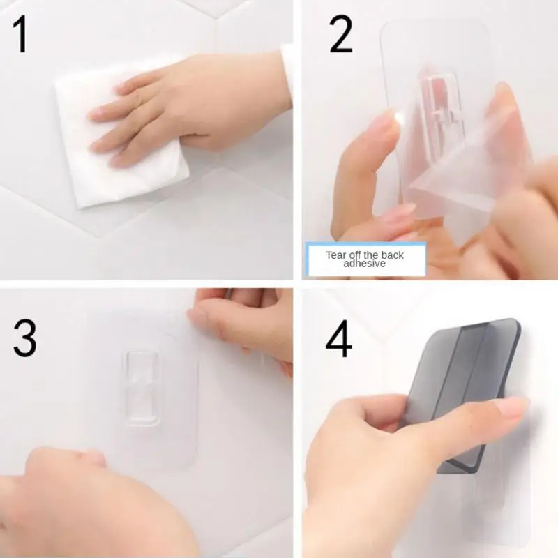 1pcs Home Multifunctional Wall-mounted Mobile Phone Bracket Non-perforated Bedside Charging Bracket Power Storage And Finishing