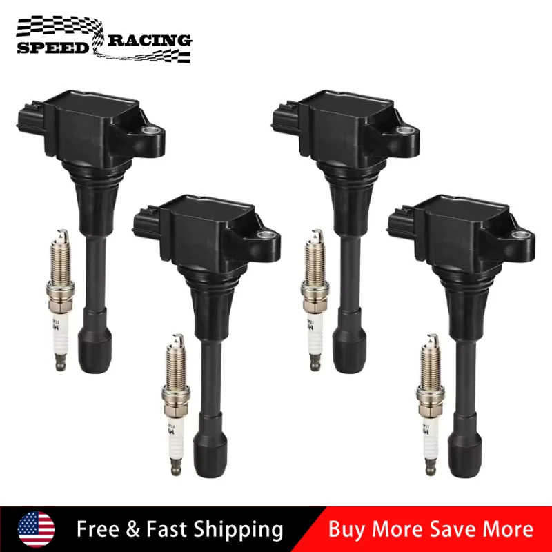 

22448JA00A 22448JA00C 52-2108 Высокое качество 8 шт. свечи зажигания и катушки зажигания для 2007-2012 Sentra 2.0L 2.5L черный EL-1065